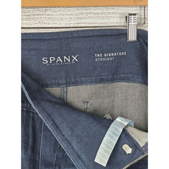 Spanx The Signature Straight Side Zip Jeans Blue Size 32 - Picture 4 of 4